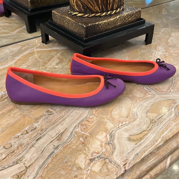 J.Crew Ballet Flats, Purple & Orange, Size 6.5 - Picture 2 of 5